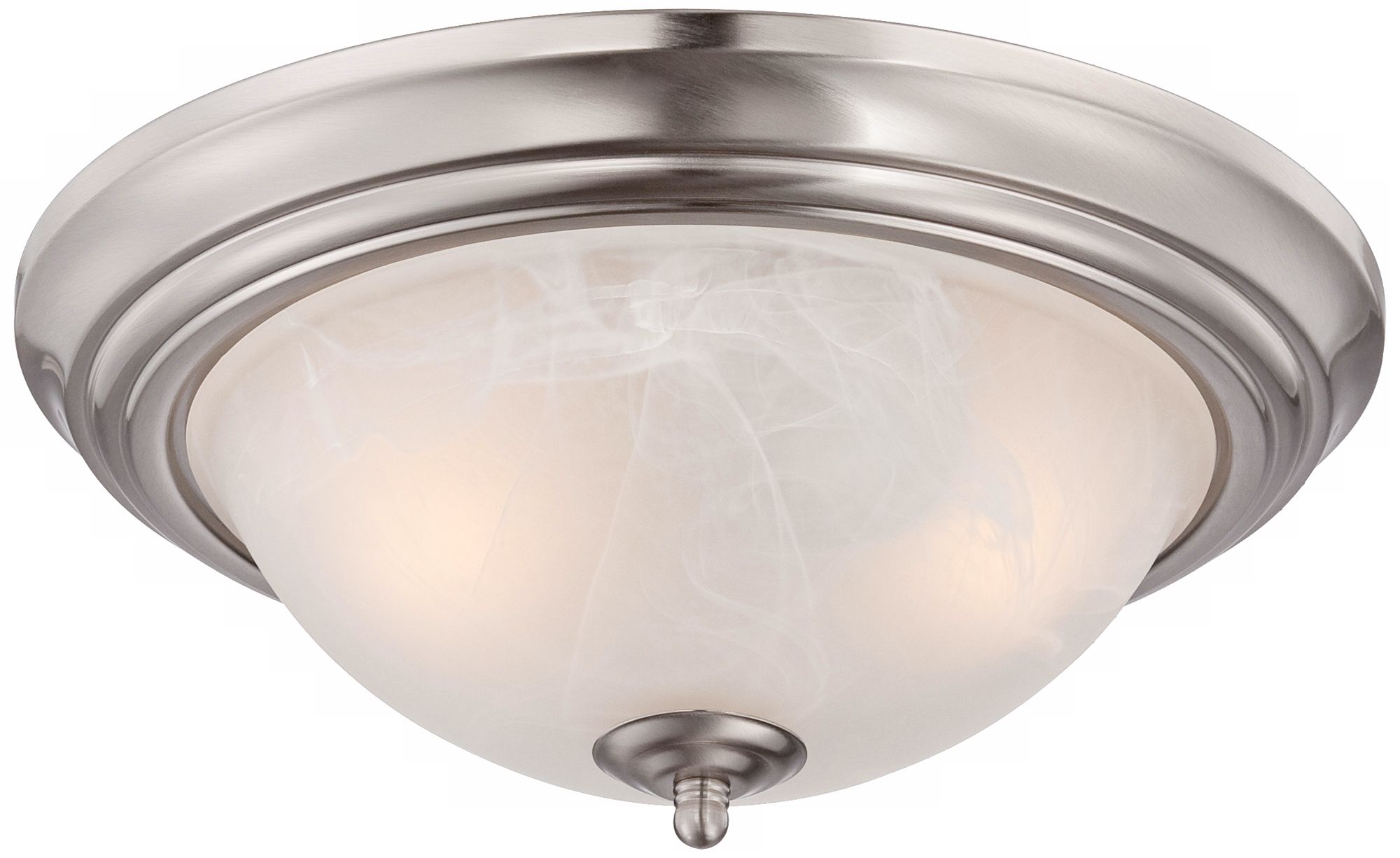 Conroy White Marble 13 1/4" Wide Steel Ceiling Light