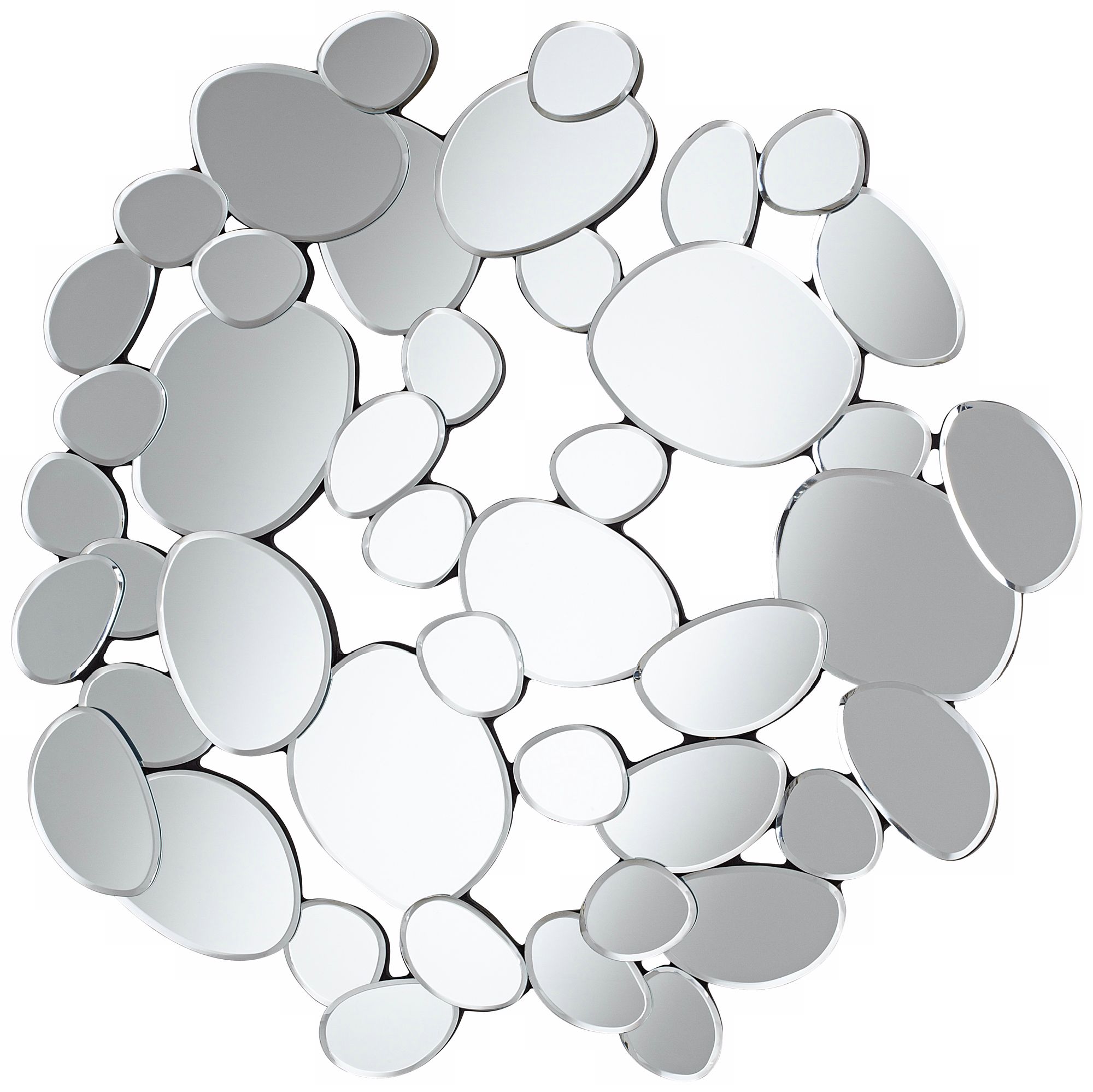 Abstract Circles 31 1/2" High Openwork Wall Mirror