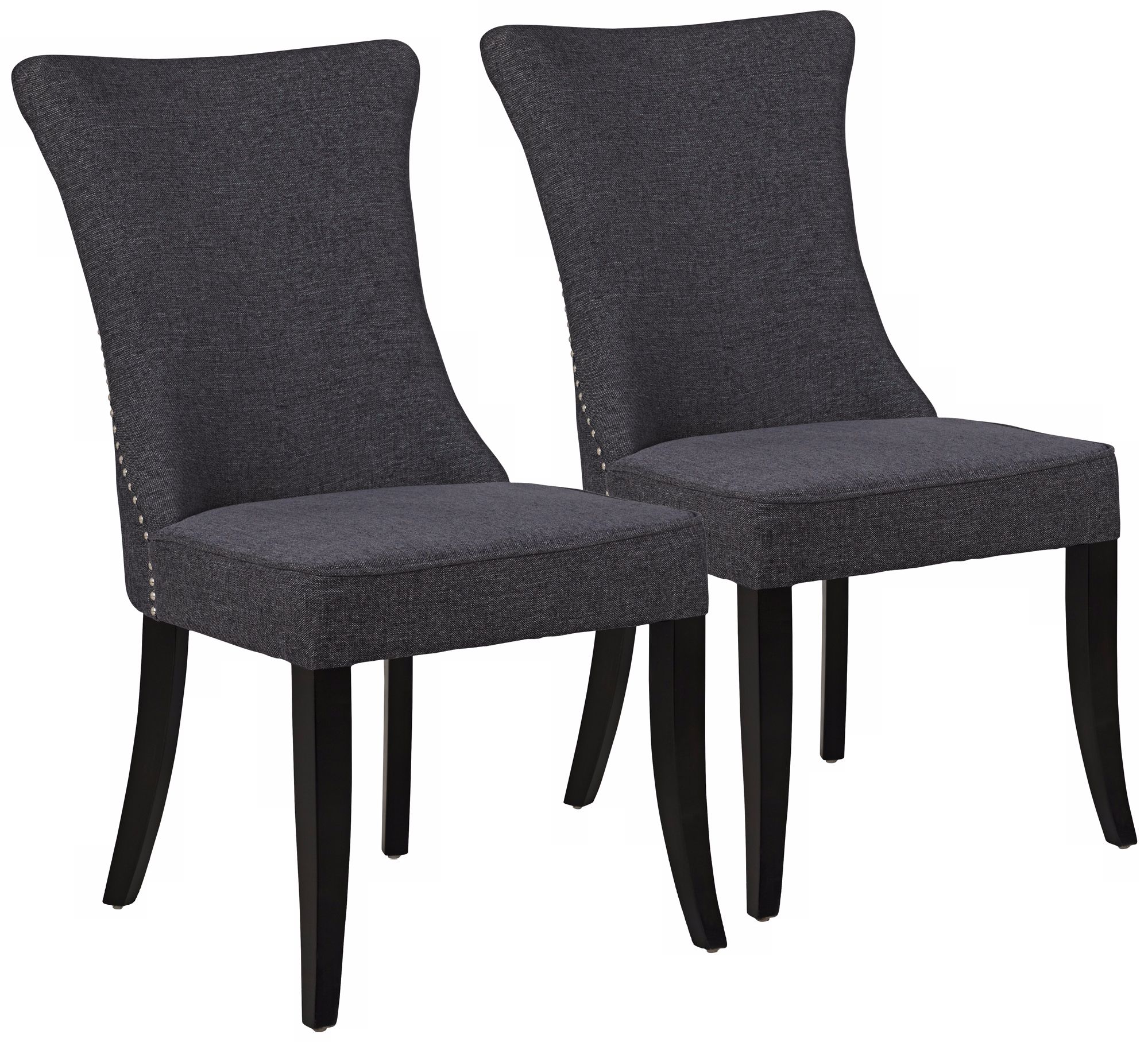 Set of 2 Jillian Dark Oak Dining Chairs