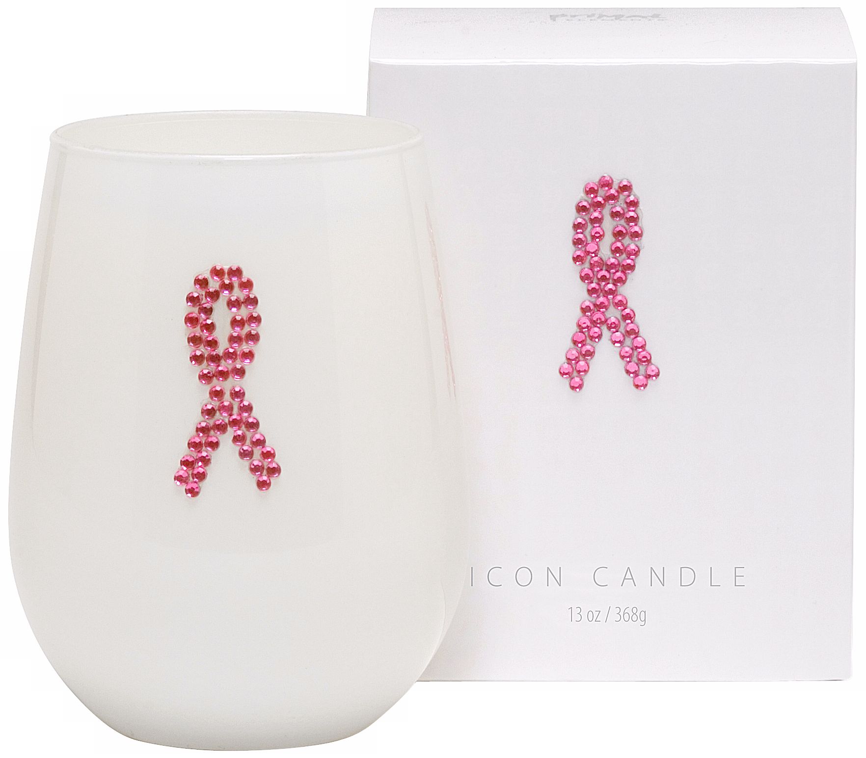 Breast Cancer Awareness Icon Candle