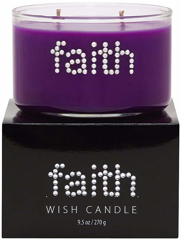 Faith Hand-Jeweled Wish Candle