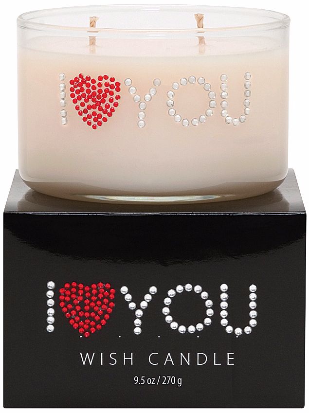 I Heart You Hand-Jeweled Wish Candle