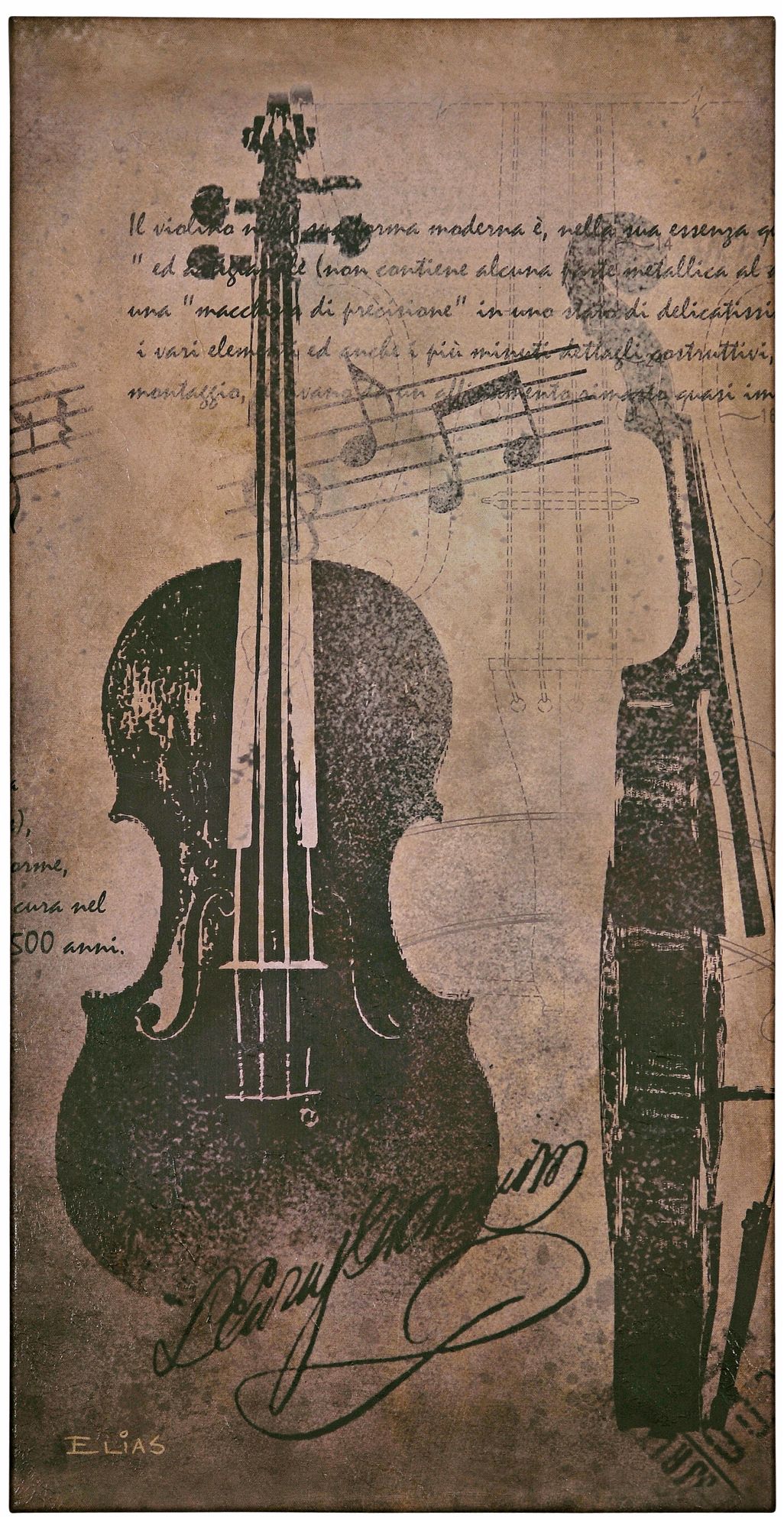 Viola 40" High Musical Wall Art