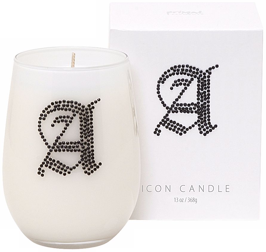 Letter "A" Fragrant Monogram Stemless Wine Glass Candle