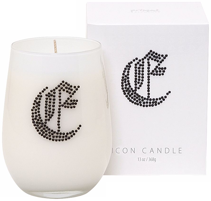 Letter "E" Fragrant Monogram Stemless Wine Glass Candle