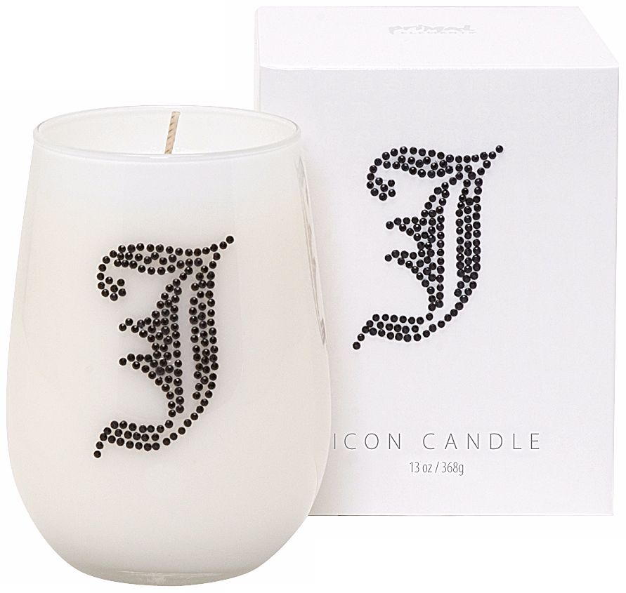 Letter "J" Fragrant Monogram Stemless Wine Glass Candle