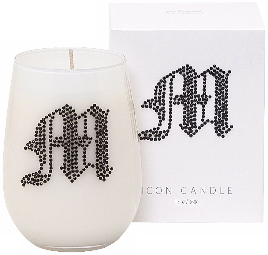 Letter "M" Fragrant Monogram Stemless Wine Glass Candle