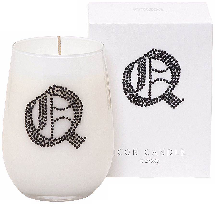 Letter "Q" Fragrant Monogram Stemless Wine Glass Candle