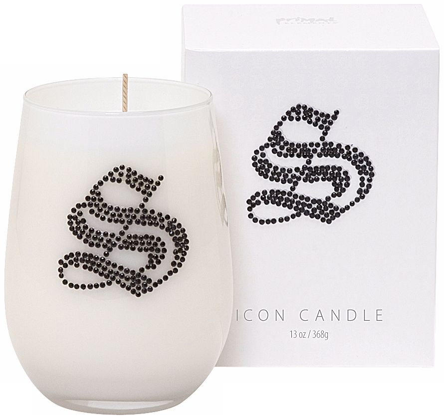 Letter "S" Fragrant Monogram Stemless Wine Glass Candle