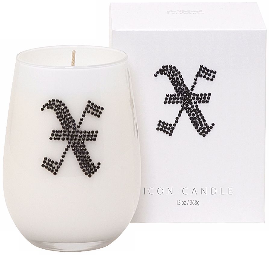 Letter "X" Fragrant Monogram Stemless Wine Glass Candle