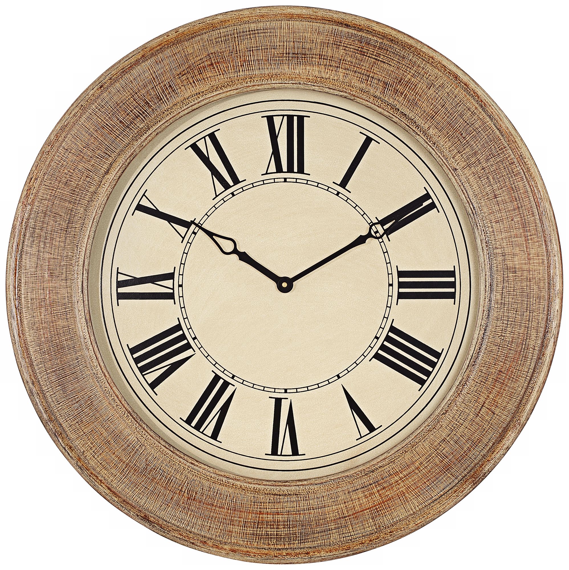 Embossed Copper Tan 31 1/2" Round Wall Clock