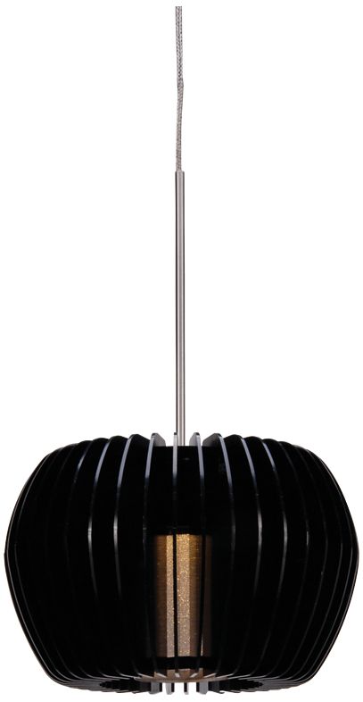 WAC Uber 5 1/2" Wide Gloss Black LED Pendant Light