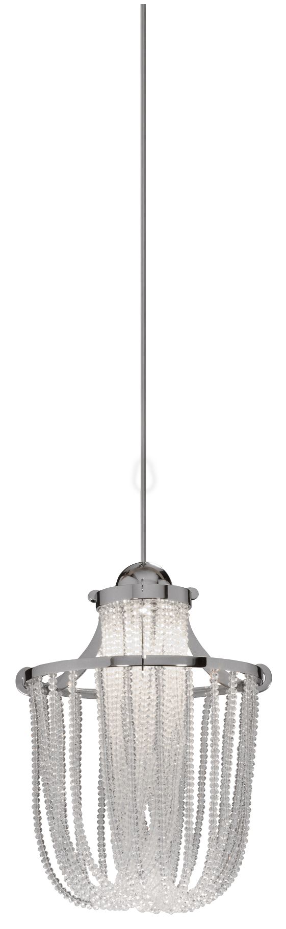 WAC Cascade 7 1/2" Wide Chrome LED Pendant Light