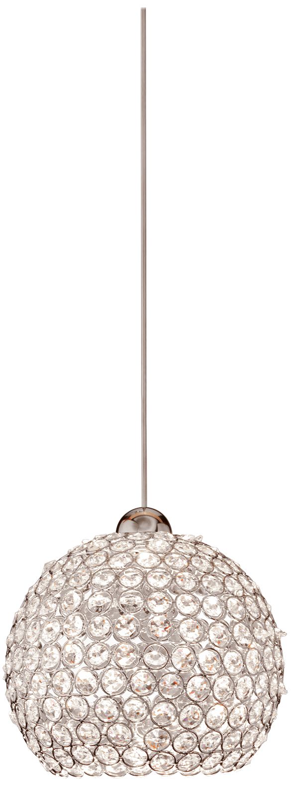 WAC Roxy 8 1/4" Wide Chrome and Crystal LED Pendant Light