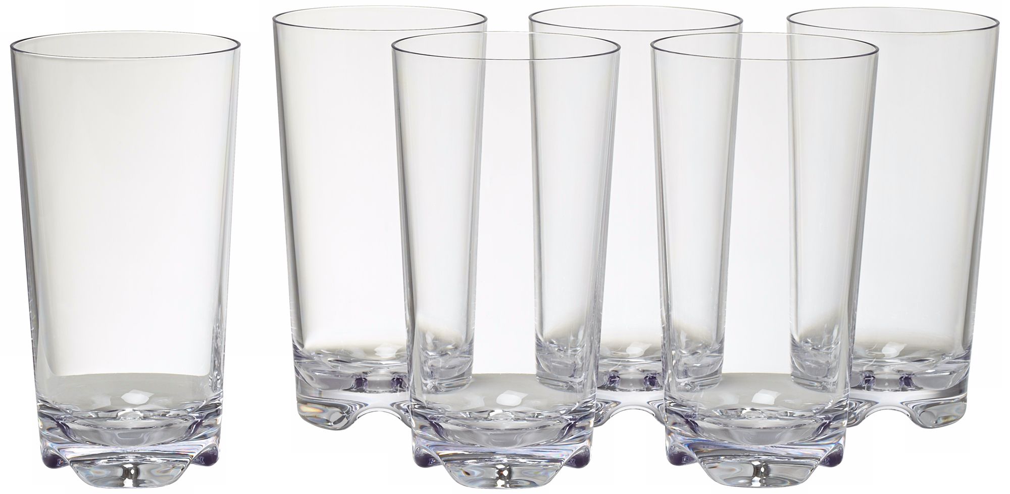 Set of 6 Vivaldi Clear Cooler Tumblers