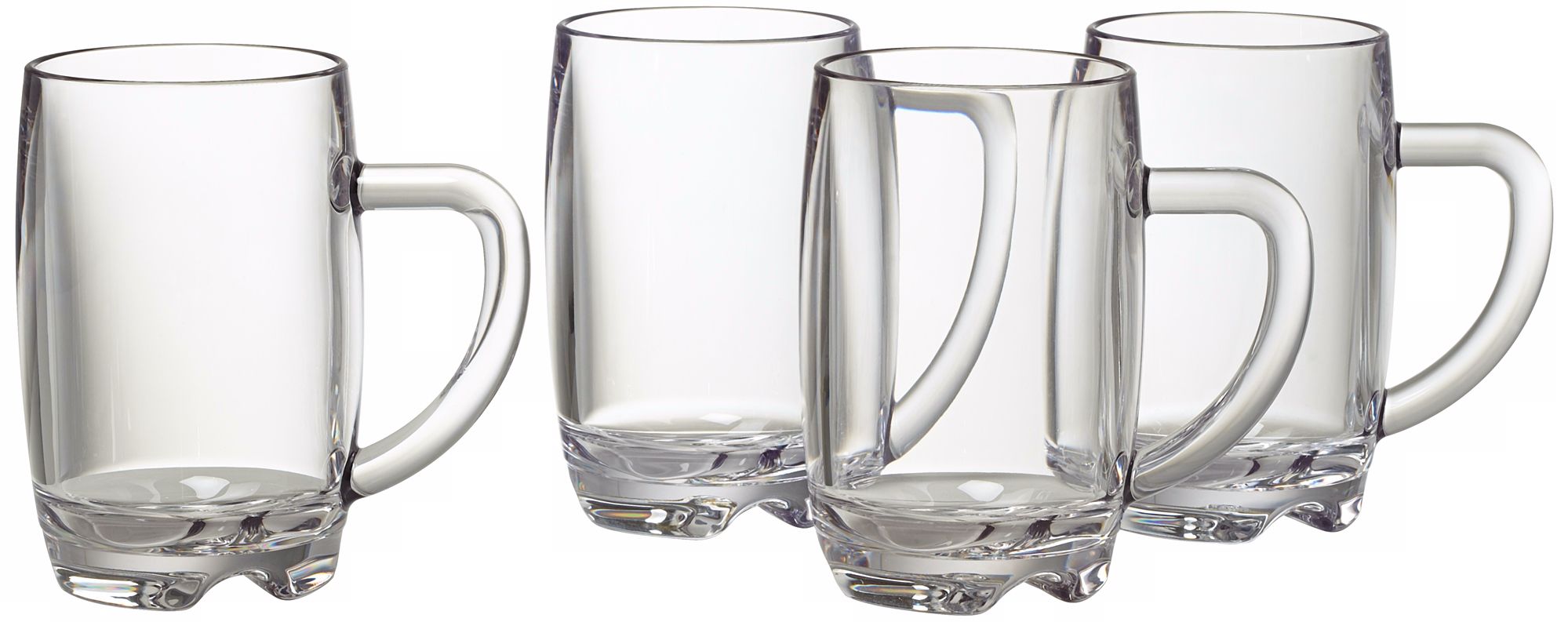 Set of 4 Vivaldi 15 Oz. Clear Beer Mugs