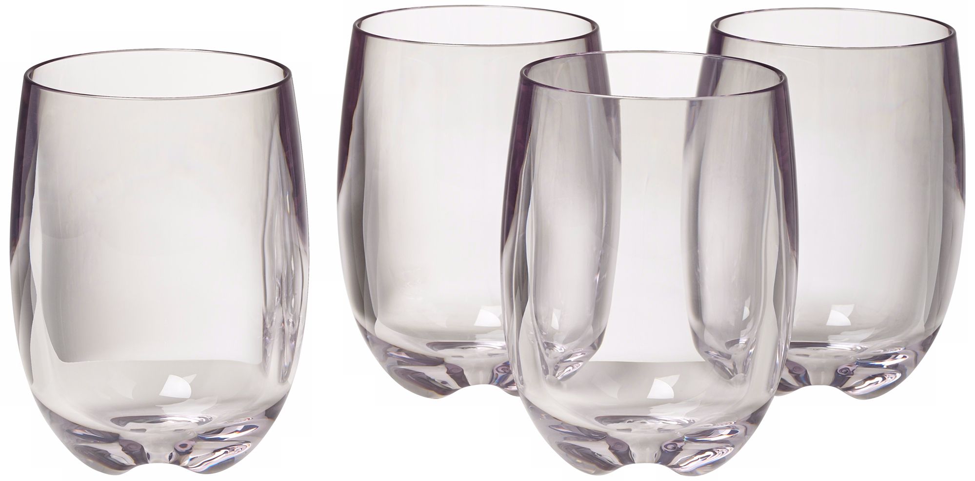 Set of 4 Osteria Bordeaux Unbreakable Stemless Wine Glasses