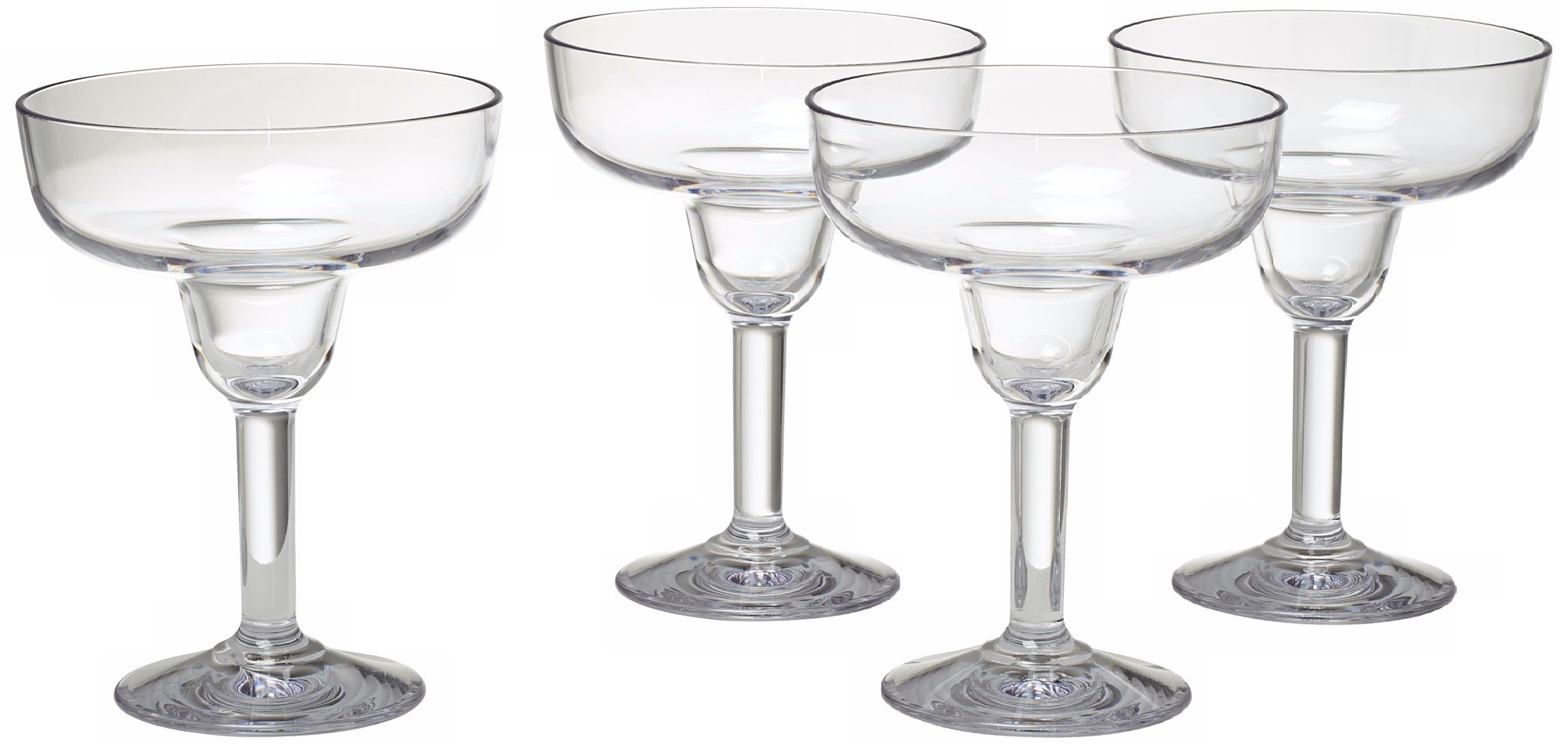 Set of 4 Clear 16oz Grande Margarita Glasses