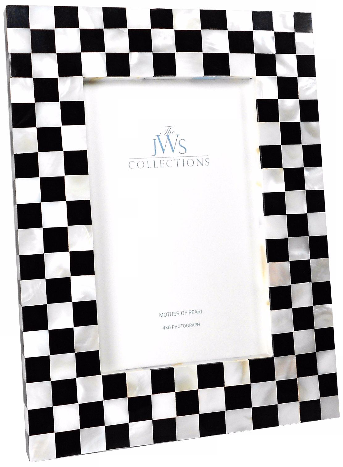 Checkered Mother of Pearl 4x6 Photo Frame