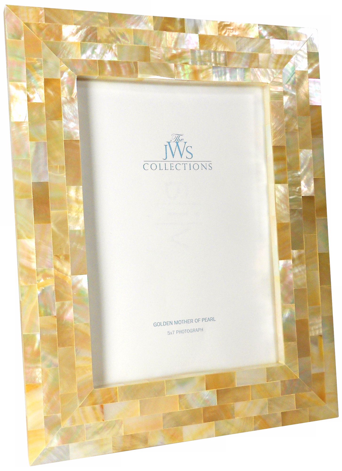 Golden Mother of Pearl Oyster Shell 5x7 Picture Frame