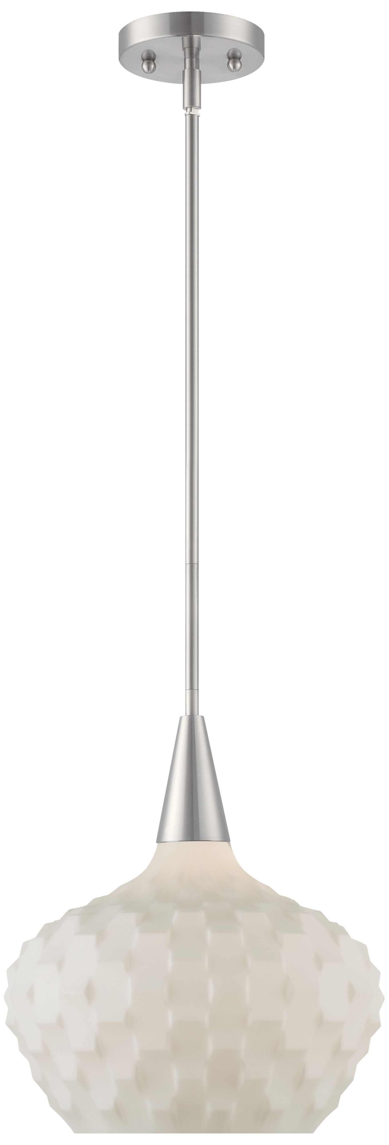 Forecast Ripple 11 3/4" Opal Glass Satin Nickel Pendant