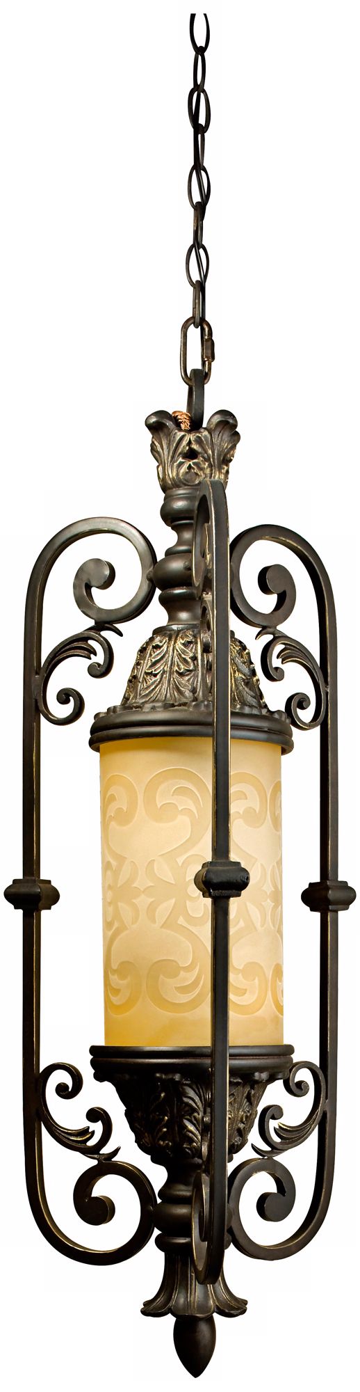 Glenhaven 33 1/2" High Antique Iron Outdoor Pendant Light