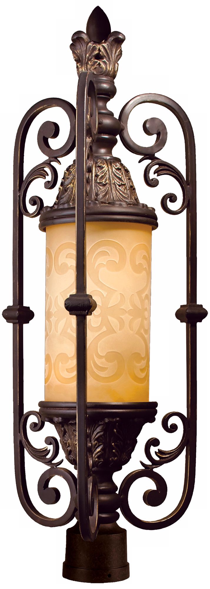 Glenhaven 29" High Antique Iron Outdoor Post Light