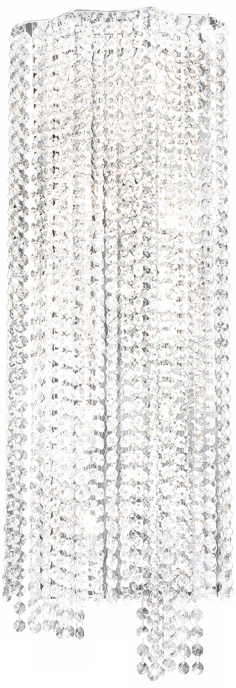 Celestino 35 1/2" High Chrome and Crystal Wall sconce