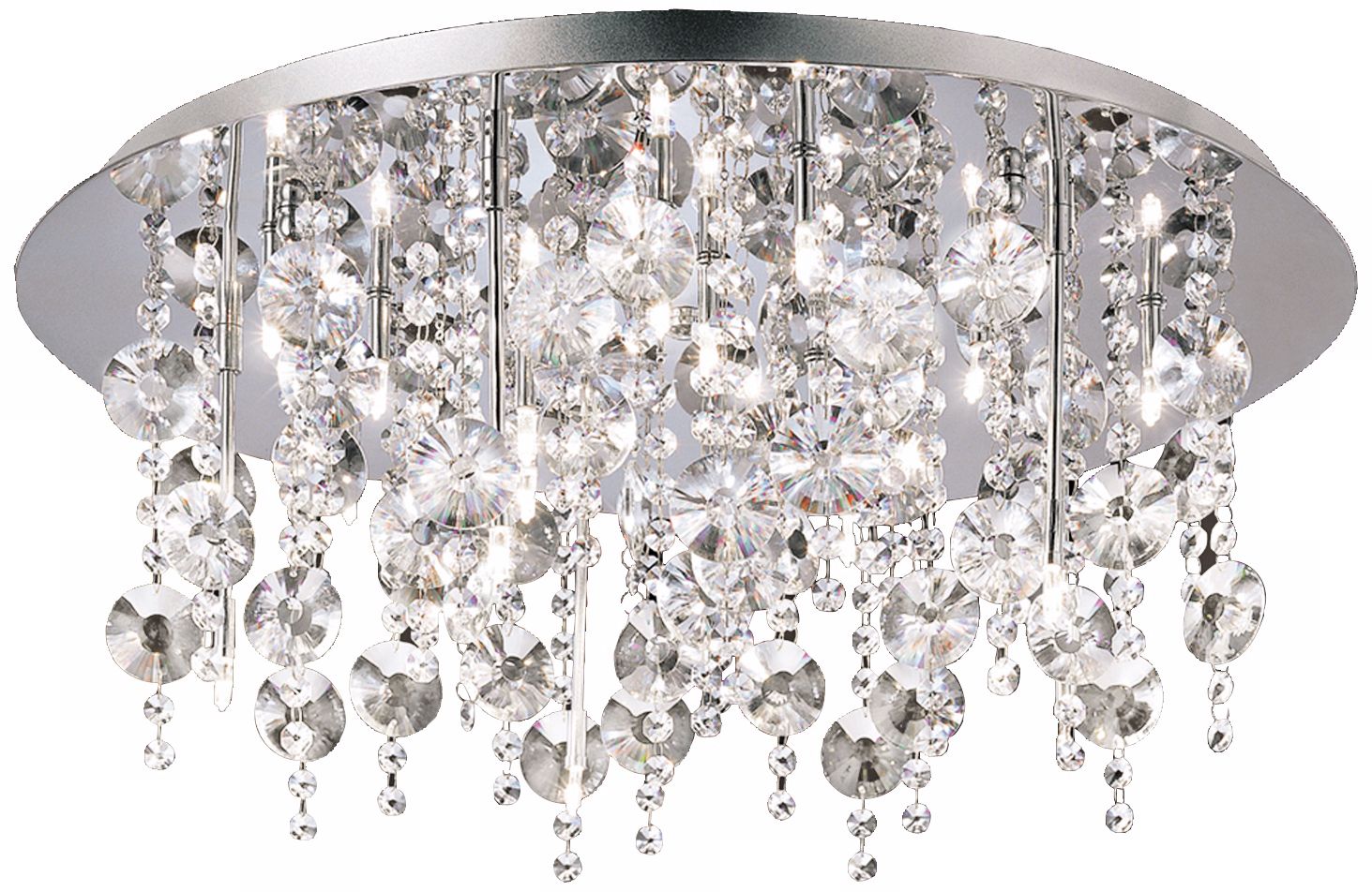 Galassia 26 3/4" Wide Chrome and Crystal Ceiling Light