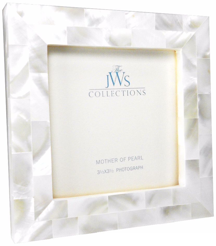 White Mother of Pearl 3.5x3.5 Photo Frame