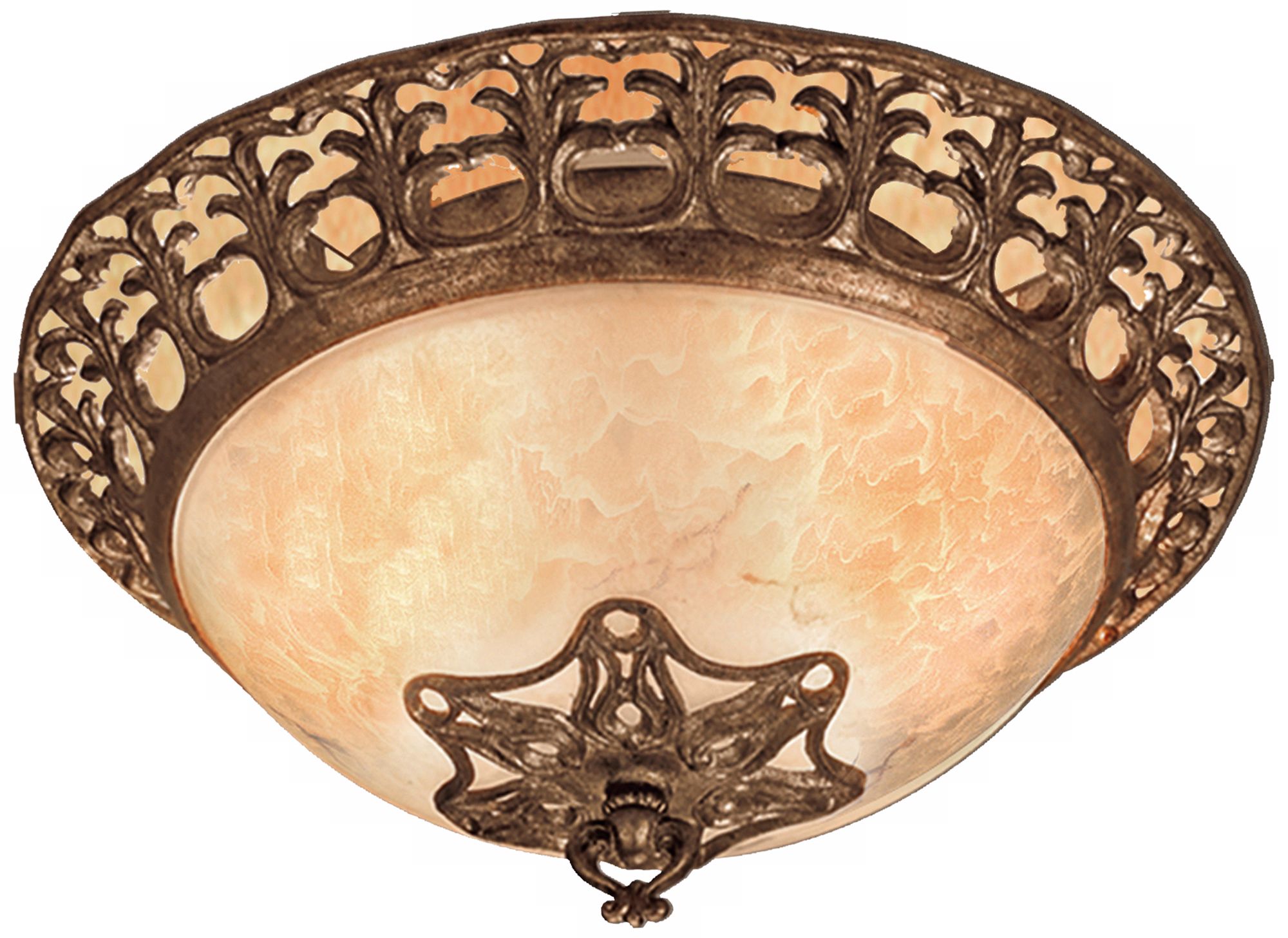 Laurance Collection 21" Wide Antique Gold Ceiling Light