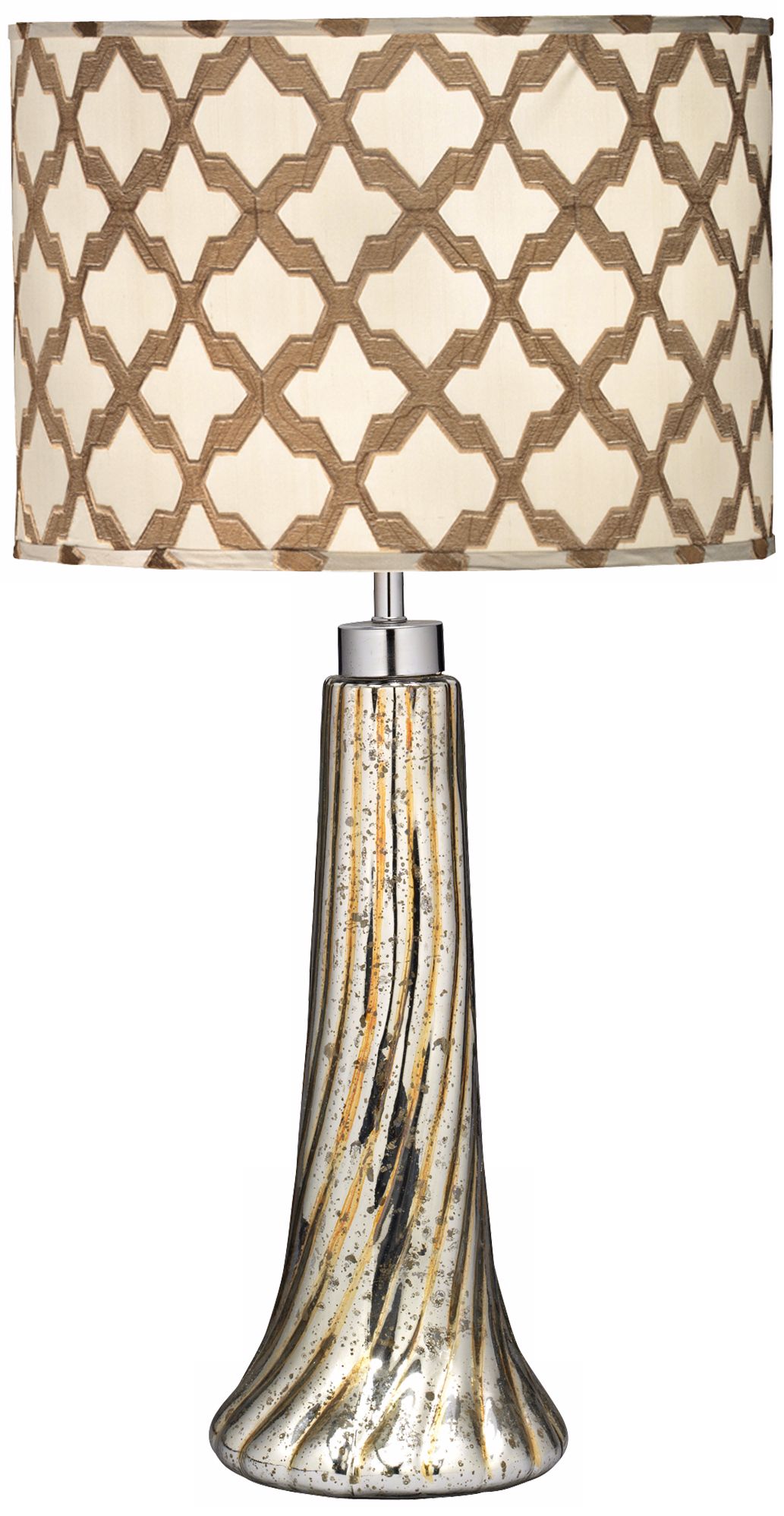 Jamie Young Lattice and Spiral Glass Table Lamp