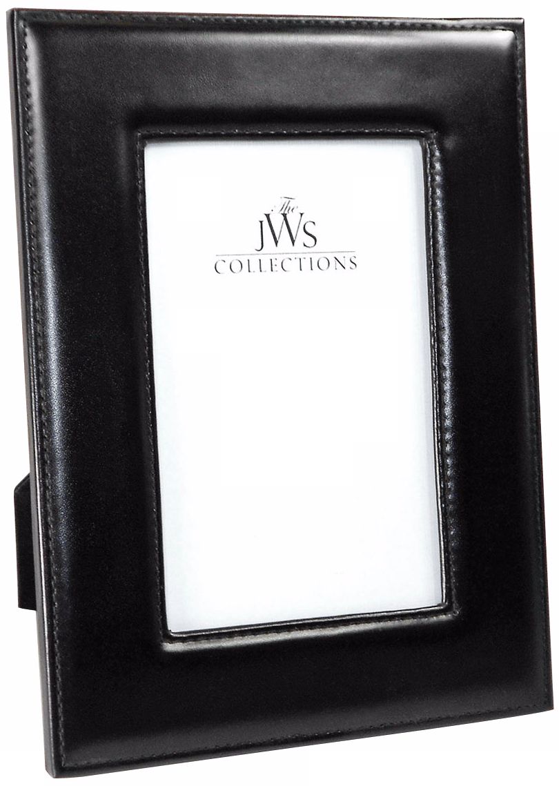 Black 4x6 Cowhide Leather Frame