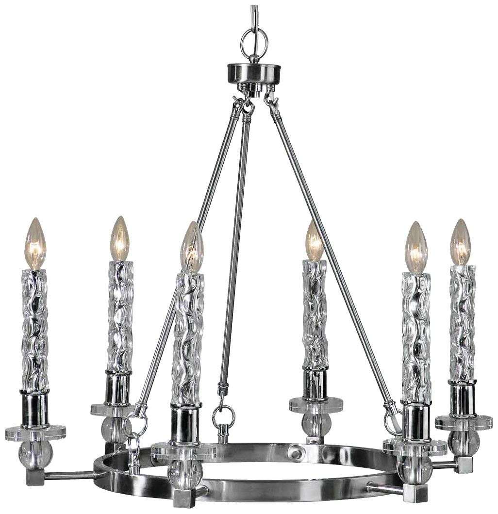 Uttermost Campania 6-Light 29" Wide Carved Glass Chandelier