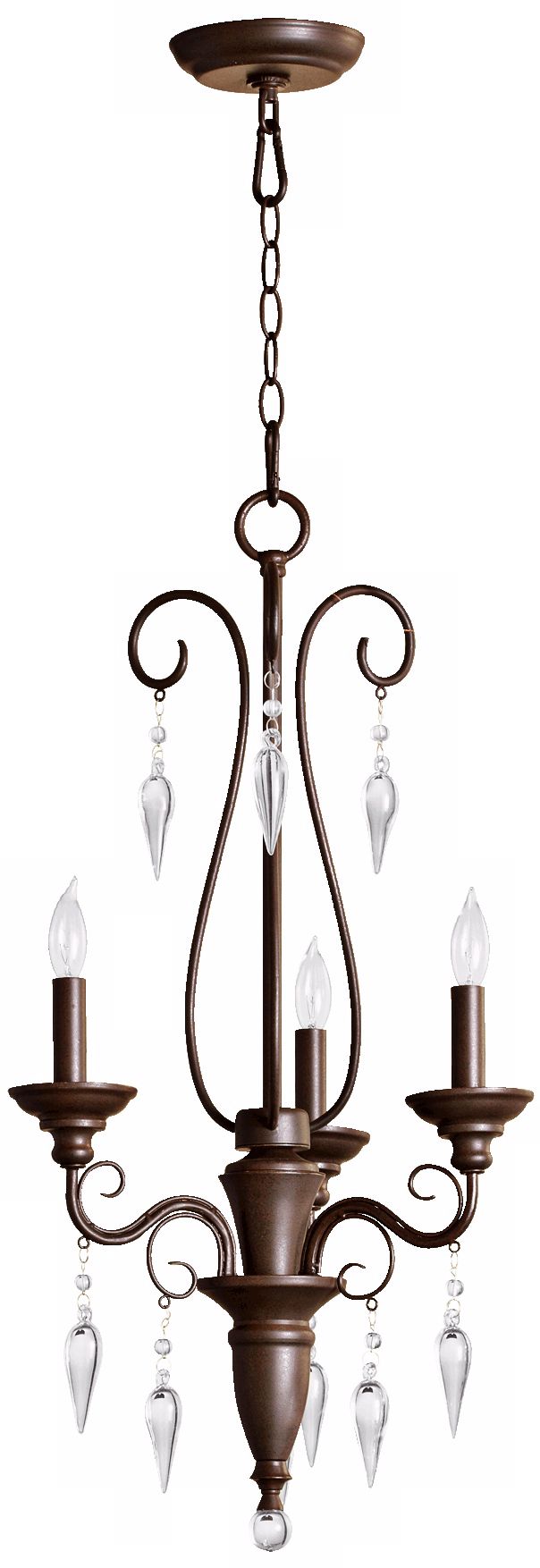 Quorum Vesta 3-Light 16" Wide Oiled Bronze Chandelier