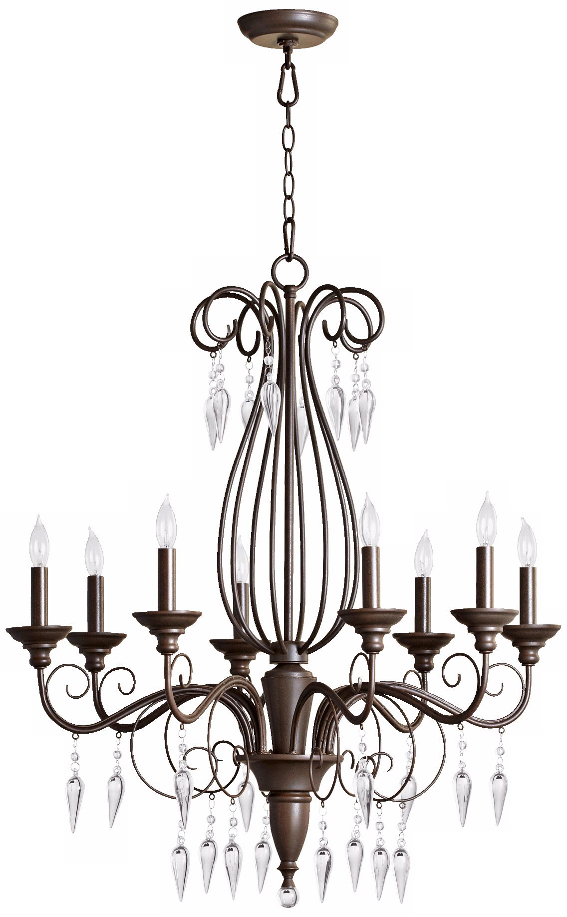 Quorum Vesta 8-Light 29" Wide Oiled Bronze Chandelier