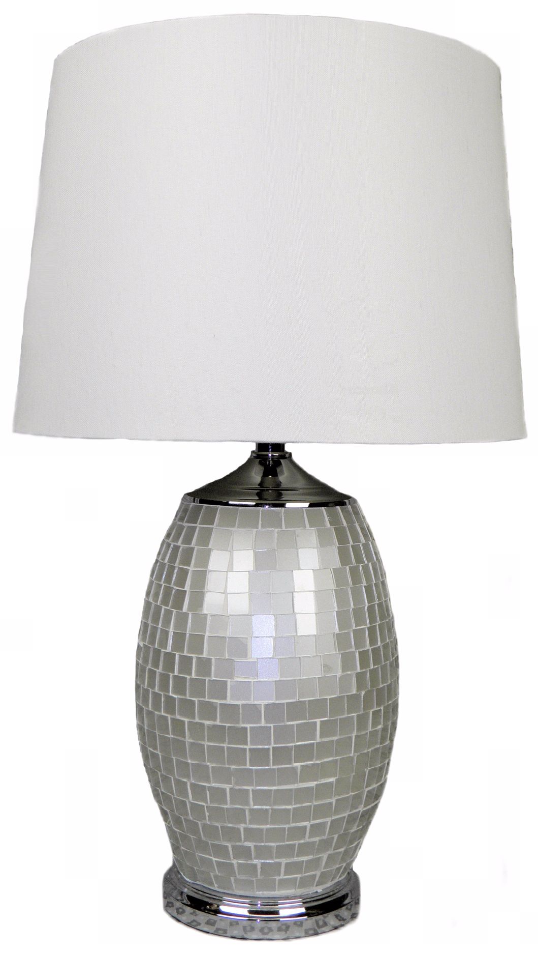 Opal Glass Mosaic Table Lamp