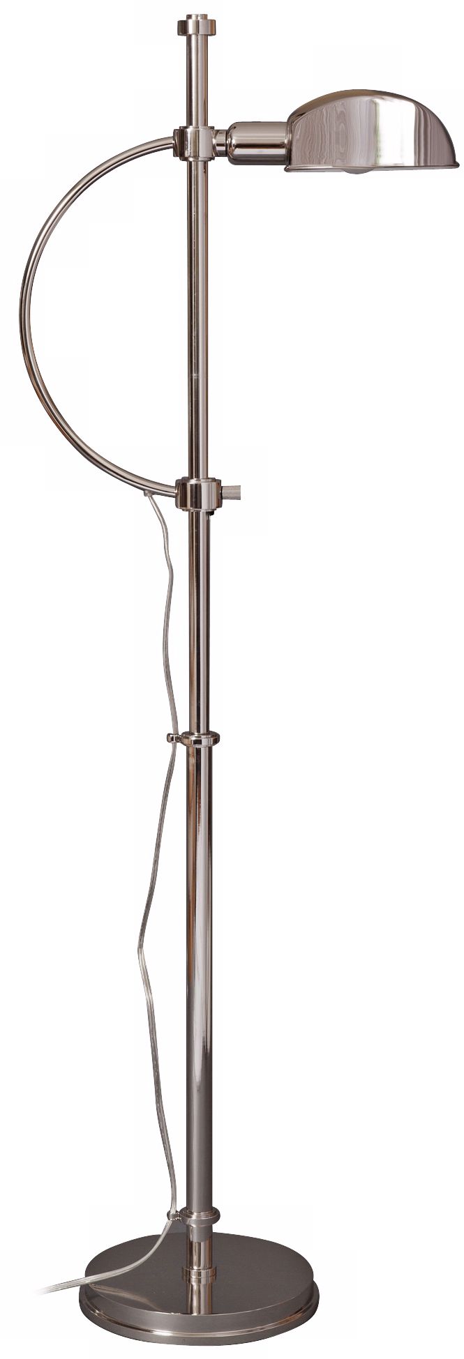 Lummo Rondo Polished Nickel Pharmacy Style Floor Lamp