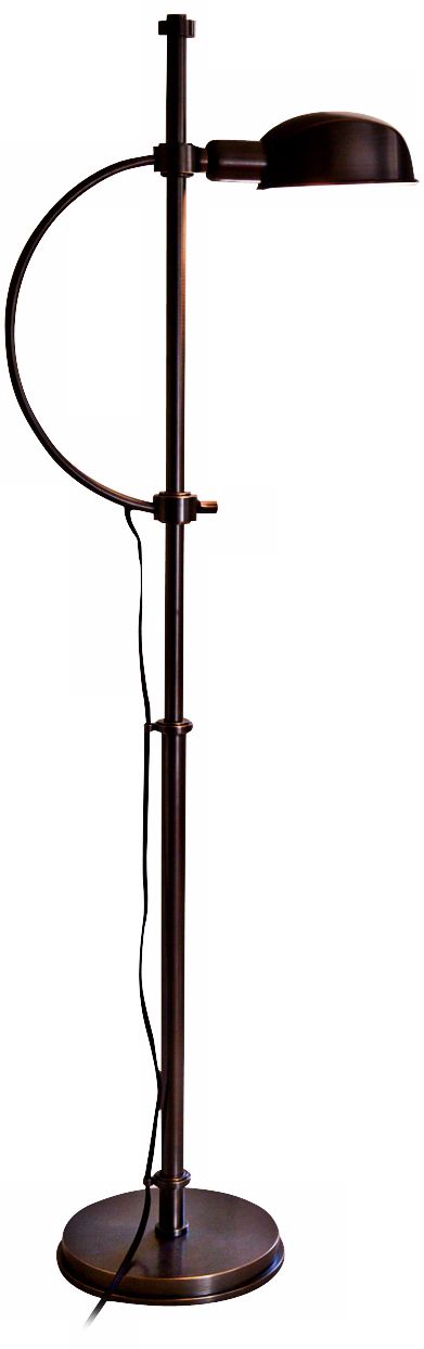Lummo Rondo Bronze Pharmacy Style Floor Lamp