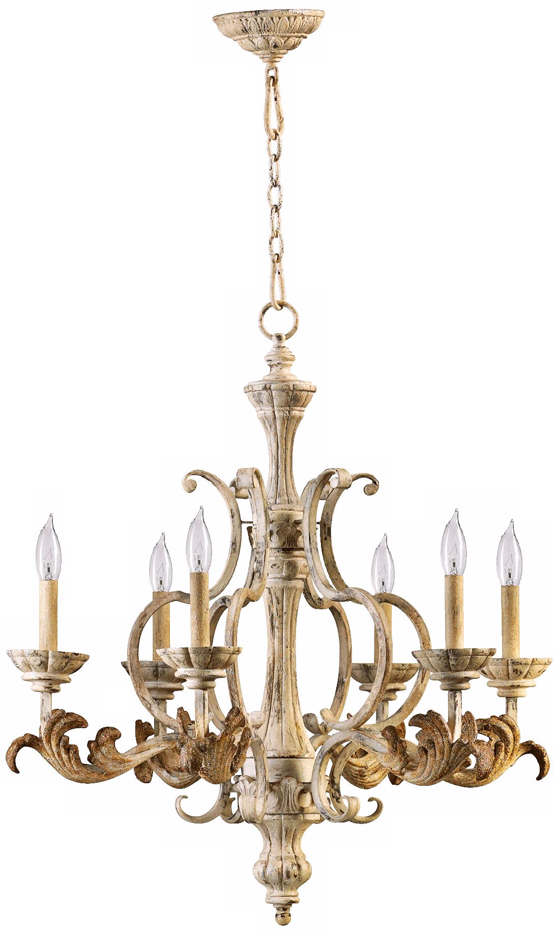 Quorum Florence 27" Wide 6-Light Persian White Chandelier