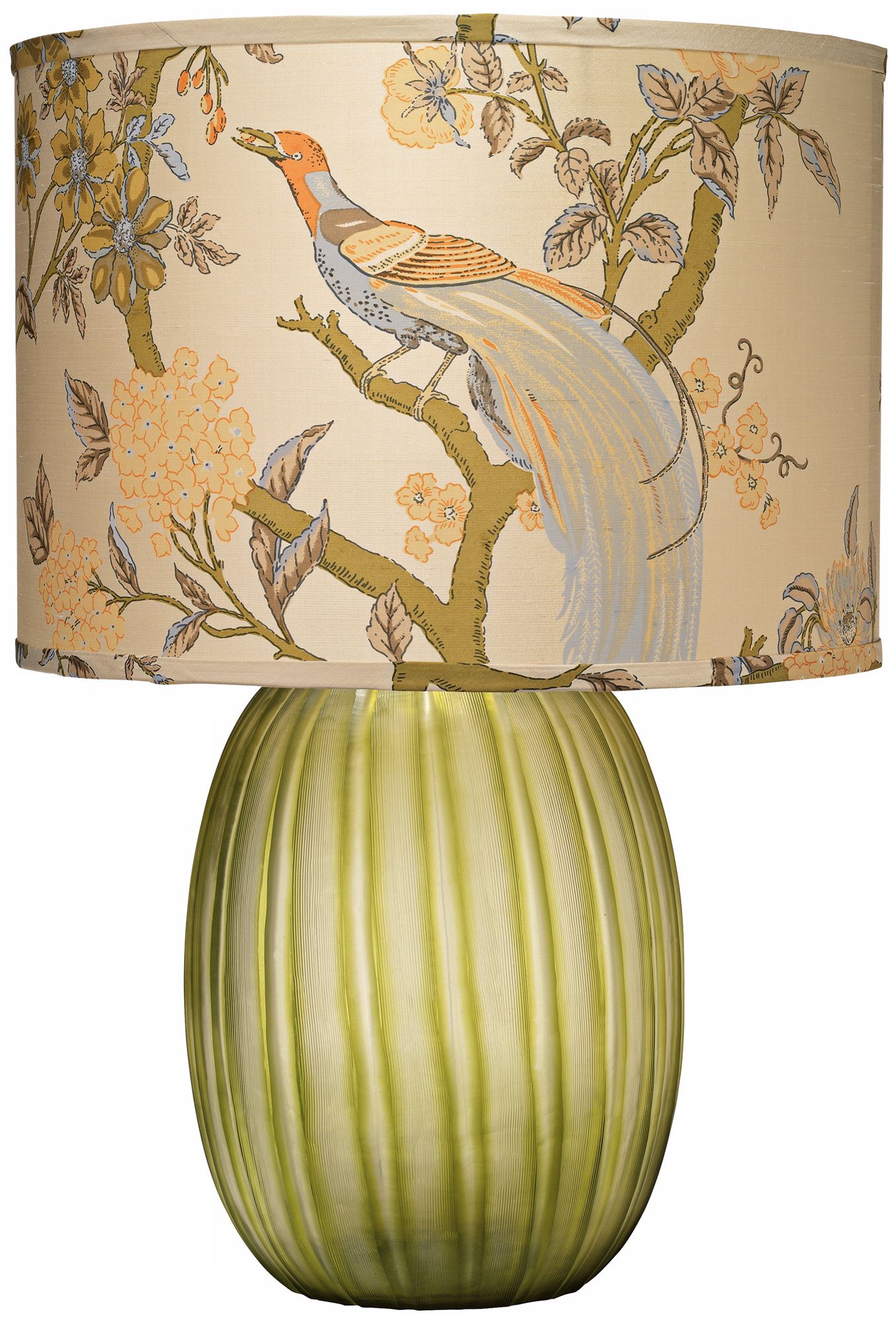 Jamie Young Vienna Flower Shade Etched Glass Table Lamp