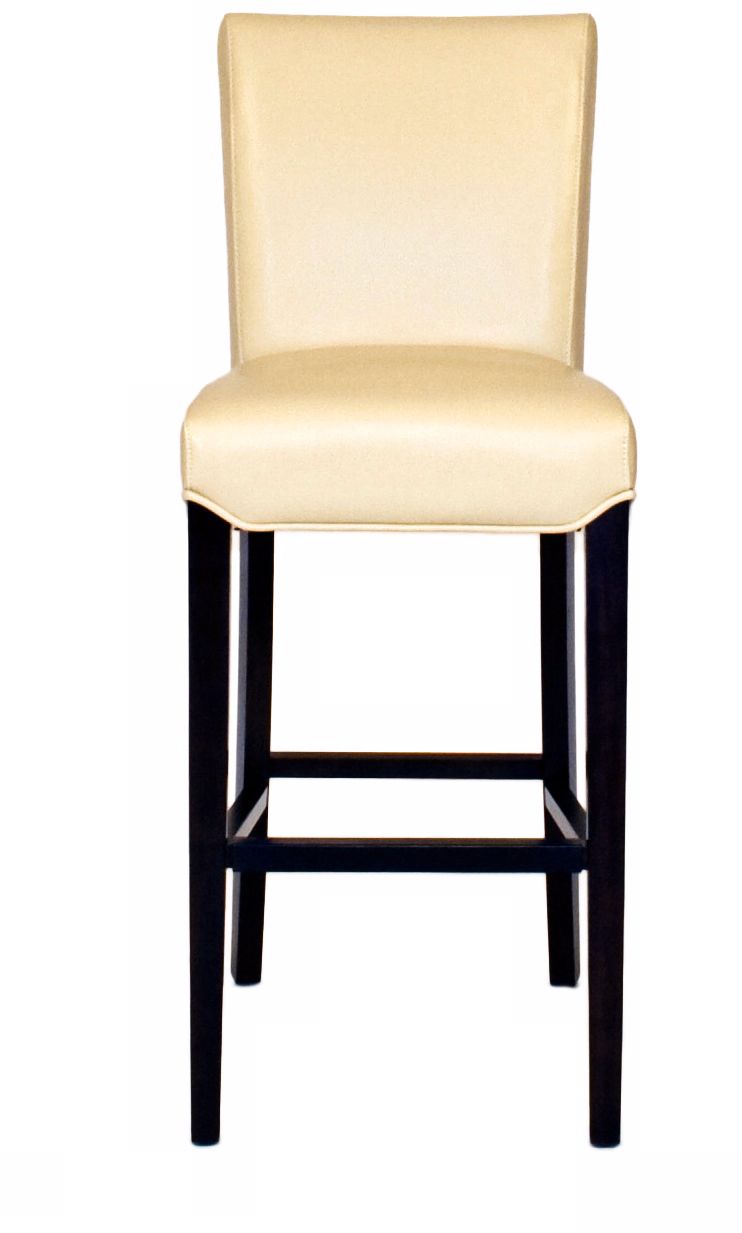 London Bicast Leather 30" High Vanilla Bar Stool