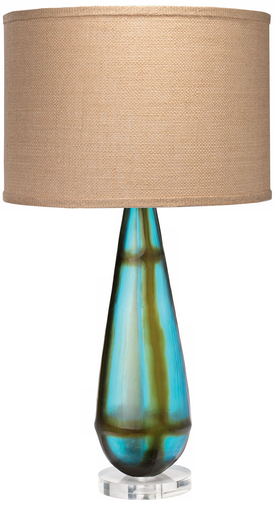 Jamie Young Burlap Shade Tie-Dyed Glass Buffet Lamp
