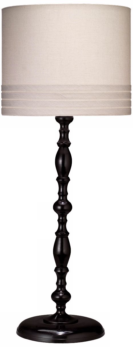 Jamie Young Marrakesh Linen and Cast Metal Black Table Lamp