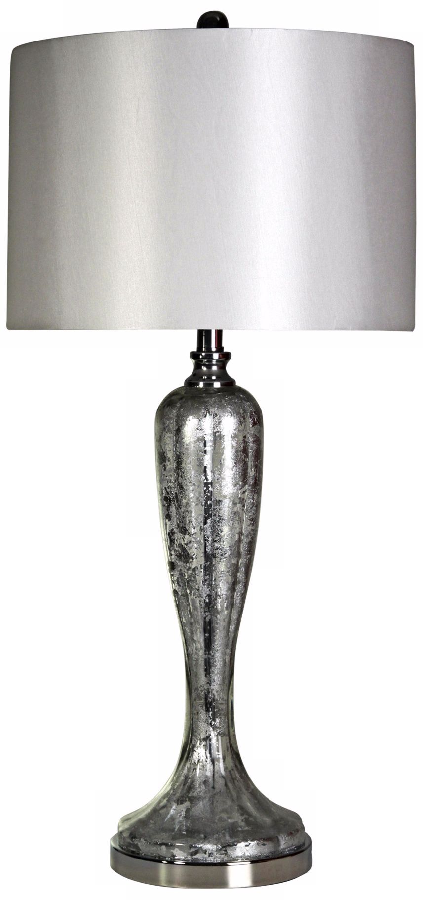 Silver Ice Glass Buffet Lamp