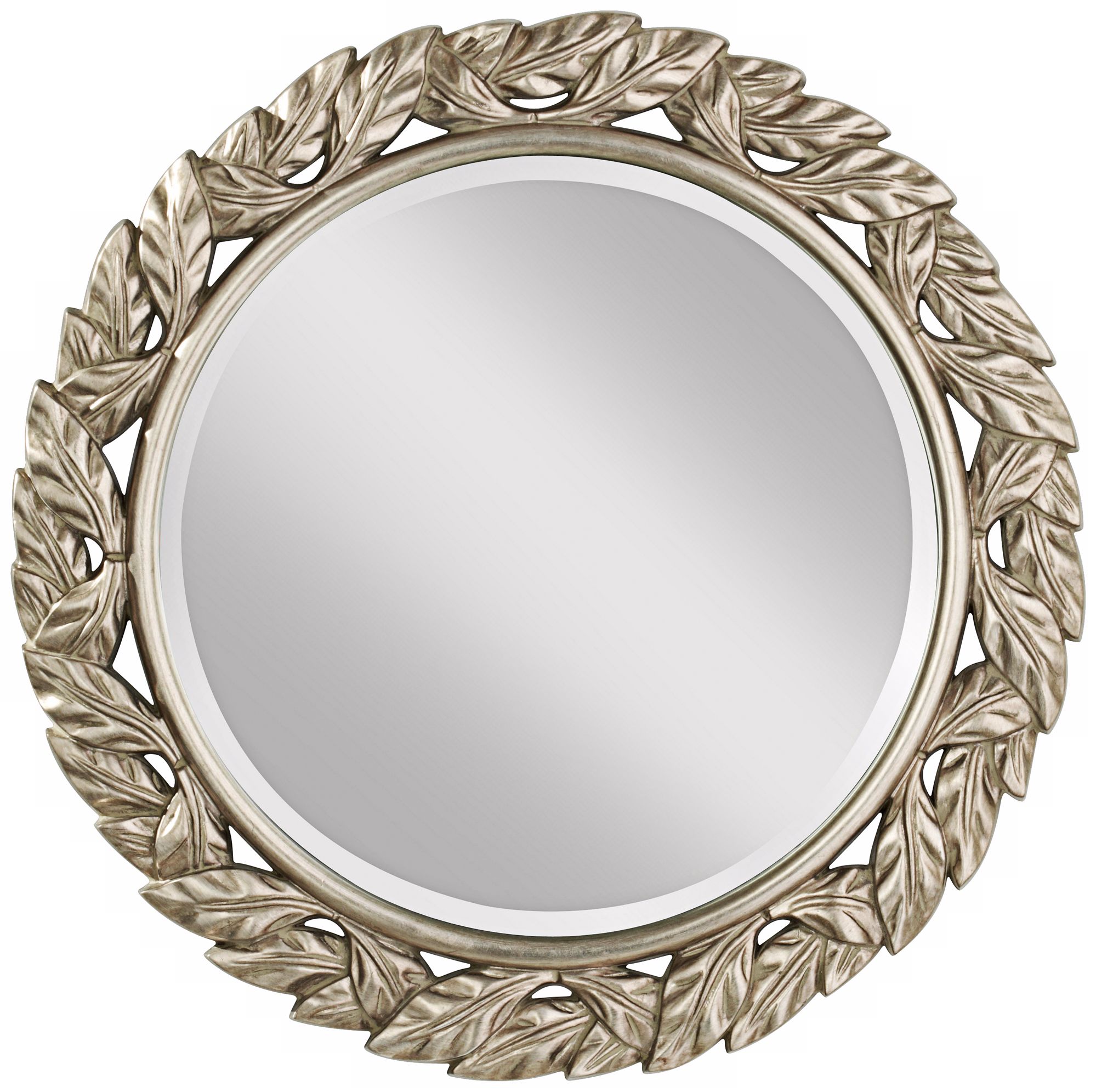 Murray Feiss Leaves Round 30" High Framed Wall Mirror