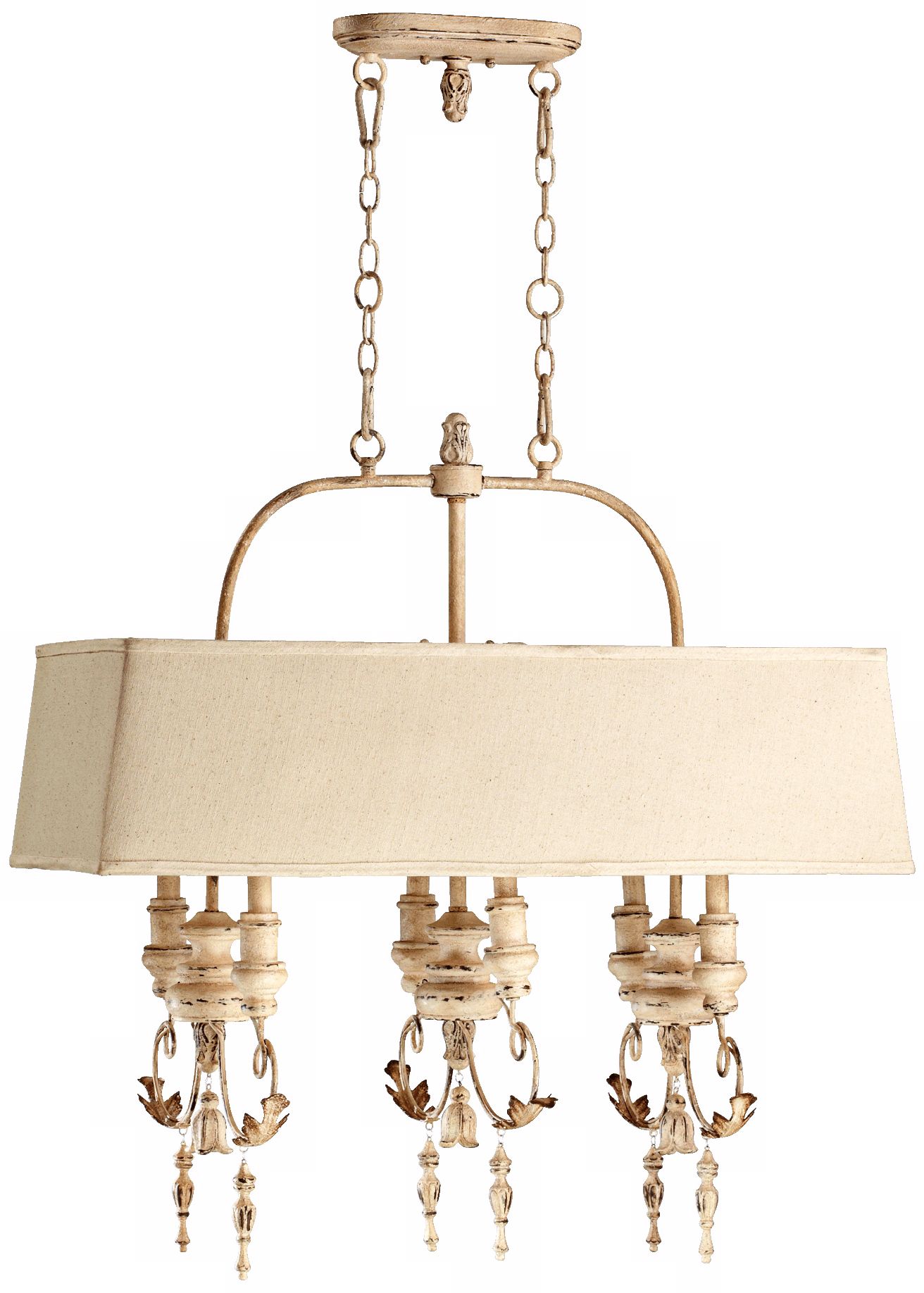 Quorum Salento 6-Light 31 3/4" Wide White Island Chandelier