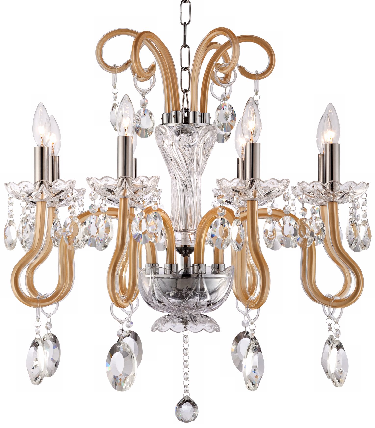 Geneva 8-Light 24 1/2" Wide Chrome Crystal Chandelier