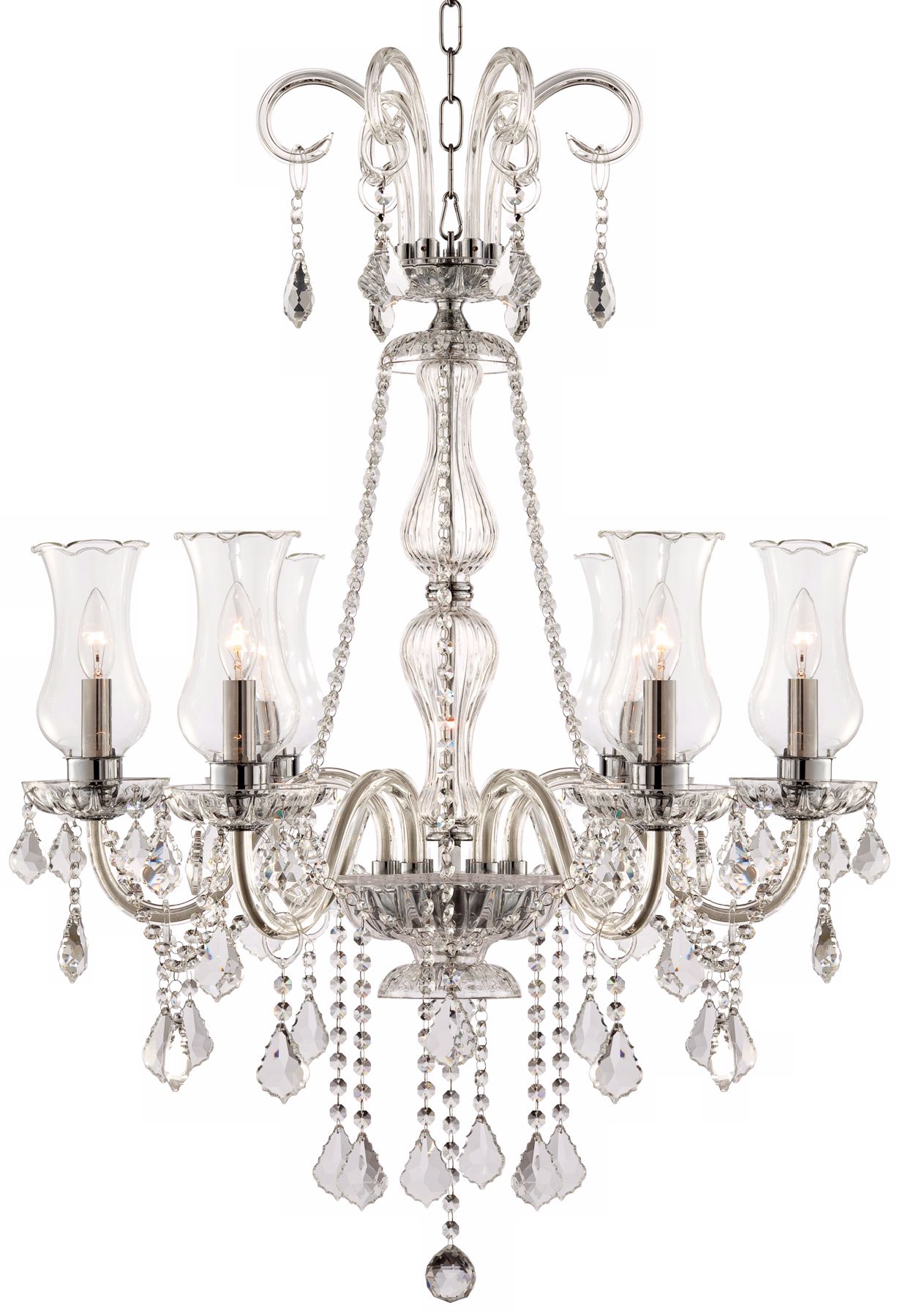 Cecelia 6-Light 26 1/4" Wide Clear Crystal Chandelier