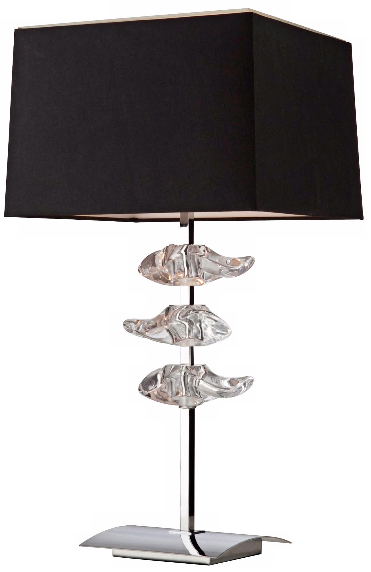 Artcraft Savoy Black Chrome Table Lamp